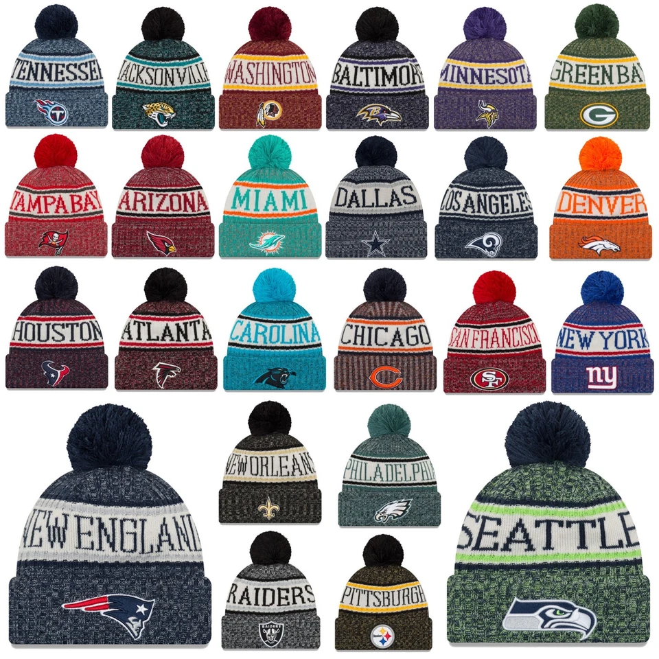 New Era NFL Sideline Beanie 18/19 Winter Mütze Cap Seattle Seahawks Patriots UVM
