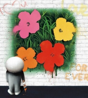 DOUG HYDE ''WALLFLOWERS'' NEU LIMITIERTE AUSGABE GICLÉE-DRUCK MONTIERT