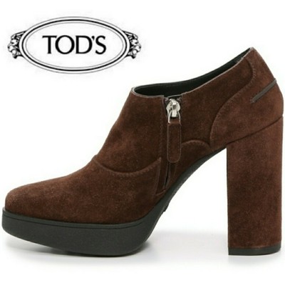 Tod's Womens Suede Ankle Boots Brown Size 8 or 38