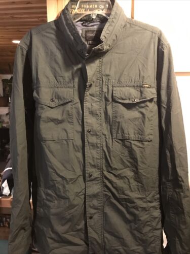 O'Neill Men's XL Dark Gray LS Full Zip Cotton Insulated Polyester Shell Jacket - Afbeelding 1 van 12