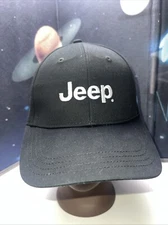Jeep Hat Adjustable Black White Cap America