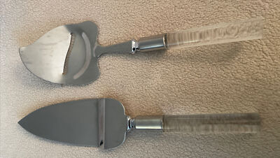 Vintage Frontier Forge Lucite Hostess Helpers Cake/Server & Cheese Slicer Japan 
