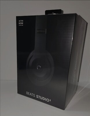 Beats Studio3 Wireless Noise Cancelling Headphones Black New-Factory Sealed 
