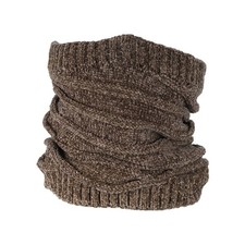 Winter Neck Warmer, Men Knitted Neck Gaiter, Light Tan