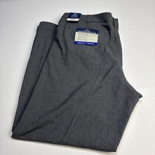 George Performance Men's 40x30 Dress Pants Gray New Tags Classic Fit Flat Front