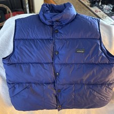 Vintage 90'S LL Bean Goose Down Kids M 10-12 Puffer Vest NAVY BLUE
