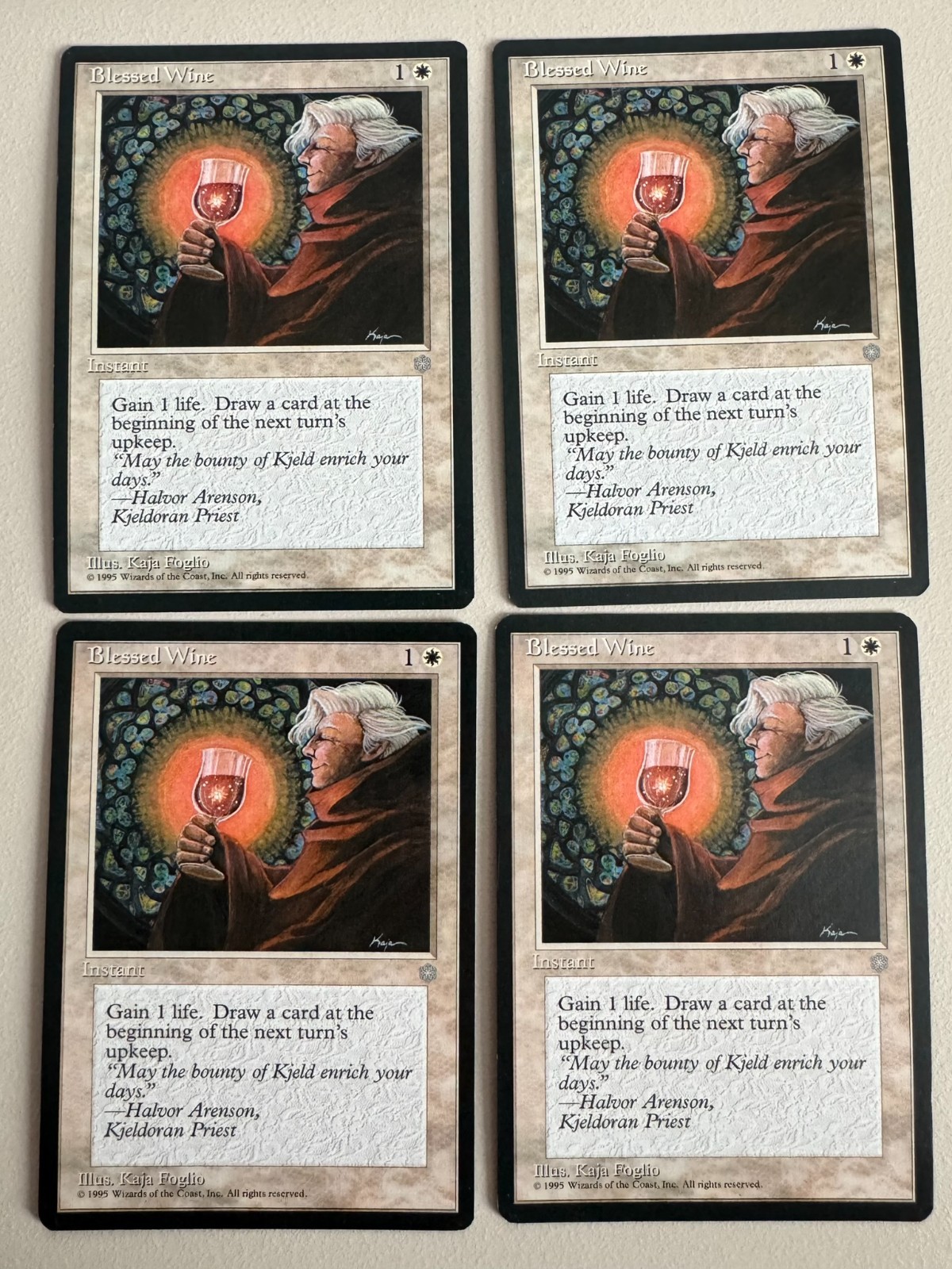 4x Blessed Wine - MTG - ICE AGE - ENGLISH - ©1995 M/NM Common Playset
