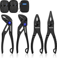 WORKPRO 3-Piece Mini Pliers Set with Pouch, 4...