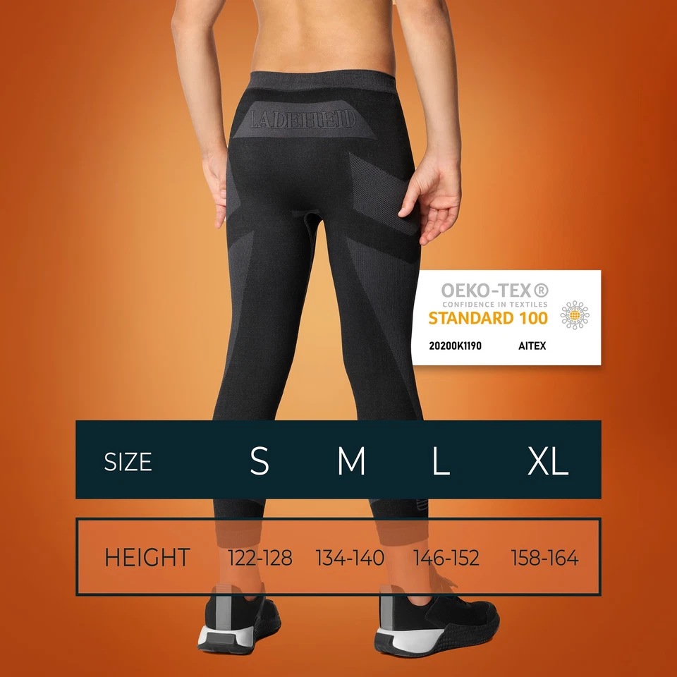 Ladeheid Kinder Thermo Leggings Funktionsunterwäsche lange Unterhose Thermoaktiv - Bild 2 von 4