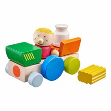 Selecta Klettini Bauernhof Klett-Stapelspielzeug 7-tlg. Stapel Spielzeug Holz