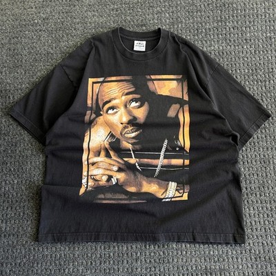 Vintage 2pac Tupac T Shirt Black 2XL Pro 5 Heavyweight Bootleg Rap Hip Hop Gangs