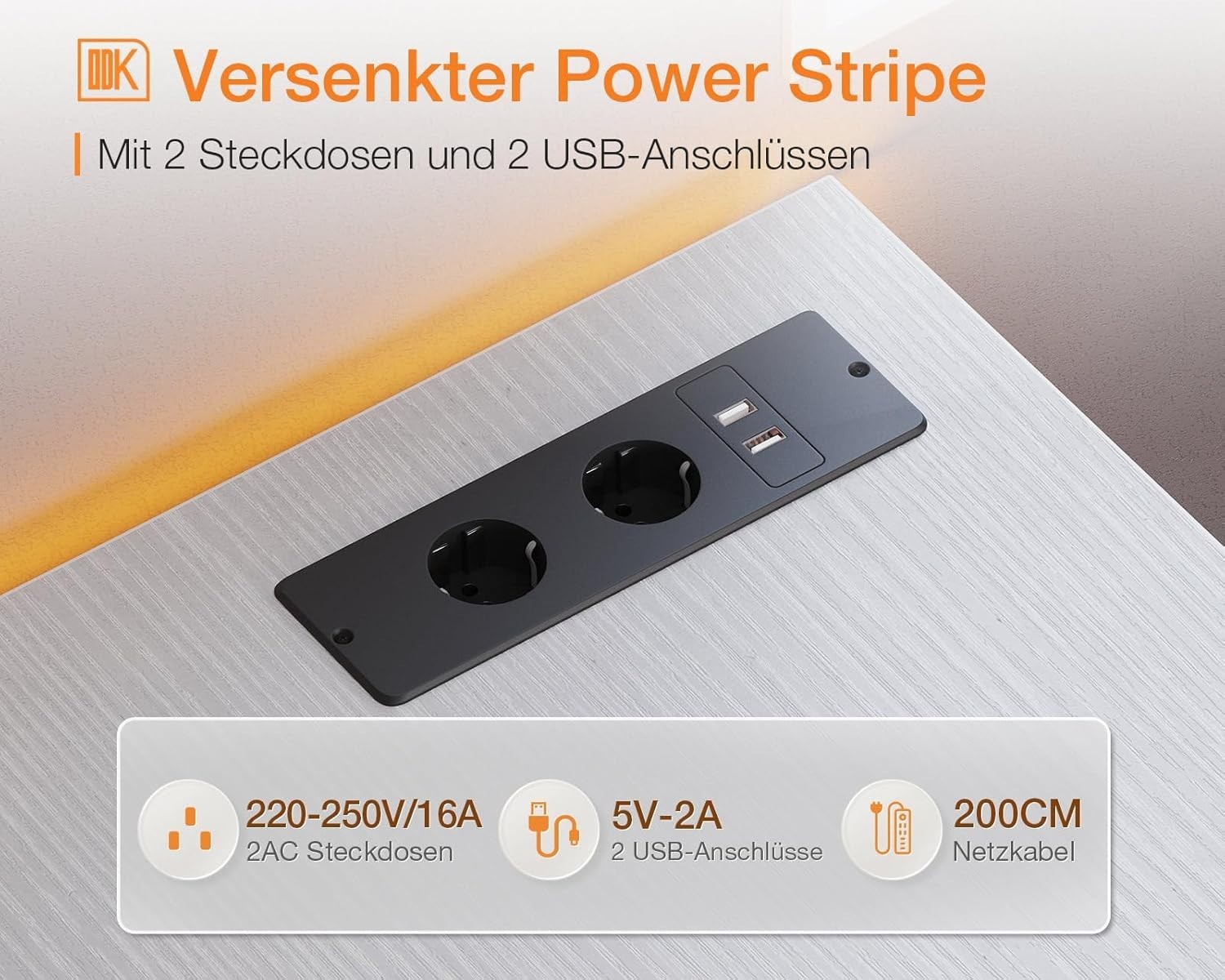 L-form Schreibtisch Eckschreibtisch Groß, USB anschluss, Steckdose, 4 Schubladen