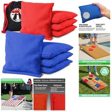 All-Weather Cornhole Bags - Duck Canvas 6x6 in, Set of 8 for Outdoors