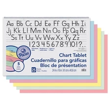 Pacon Chart Tablet Colored 1-1/2" Ruled 24x16"