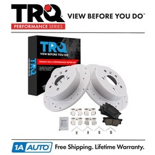 Trq Performance Rear Brake Pad Rotor Kit Ceramic Premium G-coated Fits Toyota