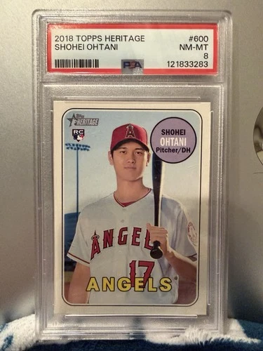 2018 Topps Heritage - Shohei Ohtani #600 (RC) PSA 8