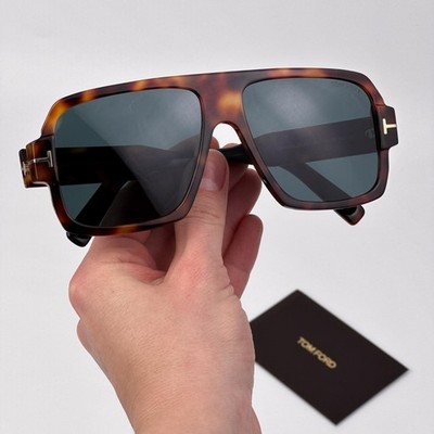 Tom Ford Women Sunglasses Blonde Havana Blue Pilot FT0933/S 53V NEW AUTHENTIC