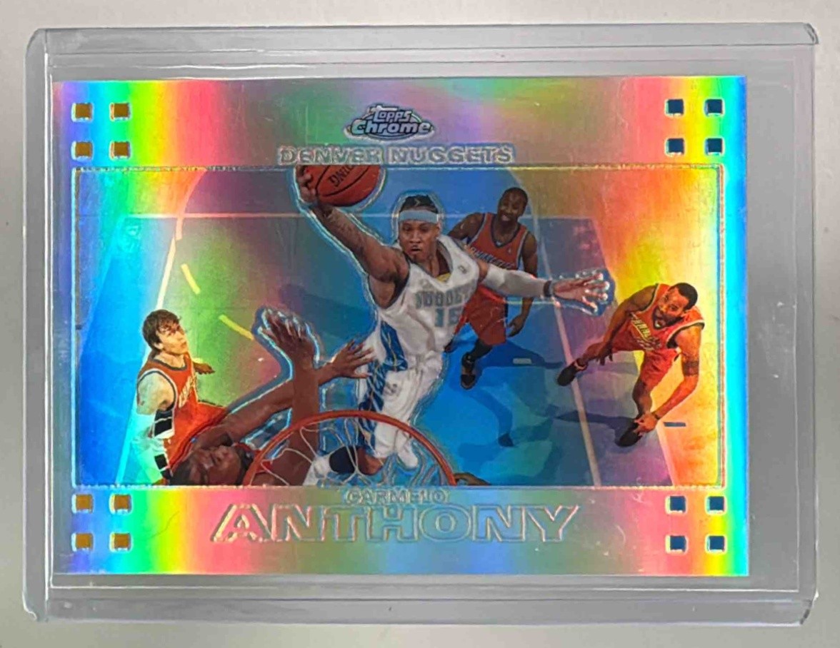 Carmelo Anthony 2007 Topps Chrome #15 Refractor /999