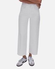Good American Women's White Good Waist Palazzo Cropped Jeans Size 2