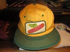 Vintage K-BRAND Dekalb Seed Patch Green Hat SNAPBACK NO MESH