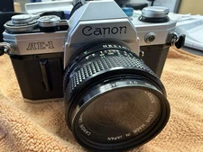 Canon AE-1 35mm SLR Film Camera With Lens Not Tested SOLD AS IS!! FREE SHIPPING!