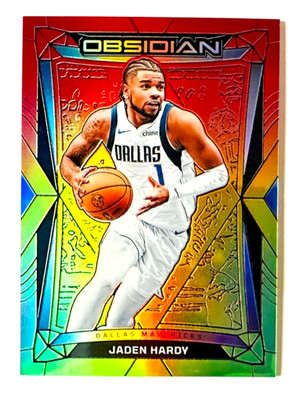2023-24 Panini Obsidian Jaden Hardy Reggae Flood Etch Card SP #/75 Mavericks!