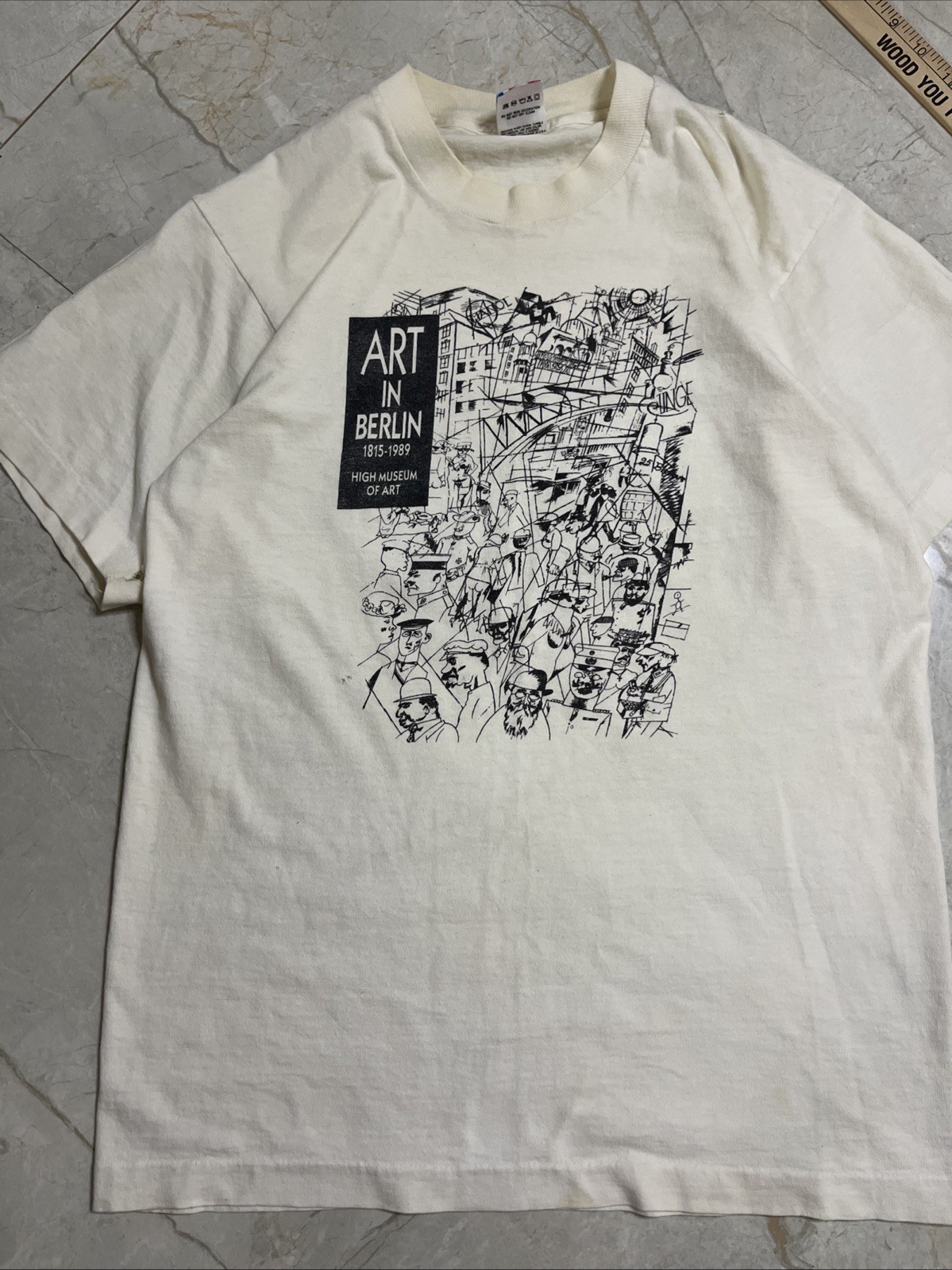 Vtg 80s Berlin Art Museum Tee Sz medium