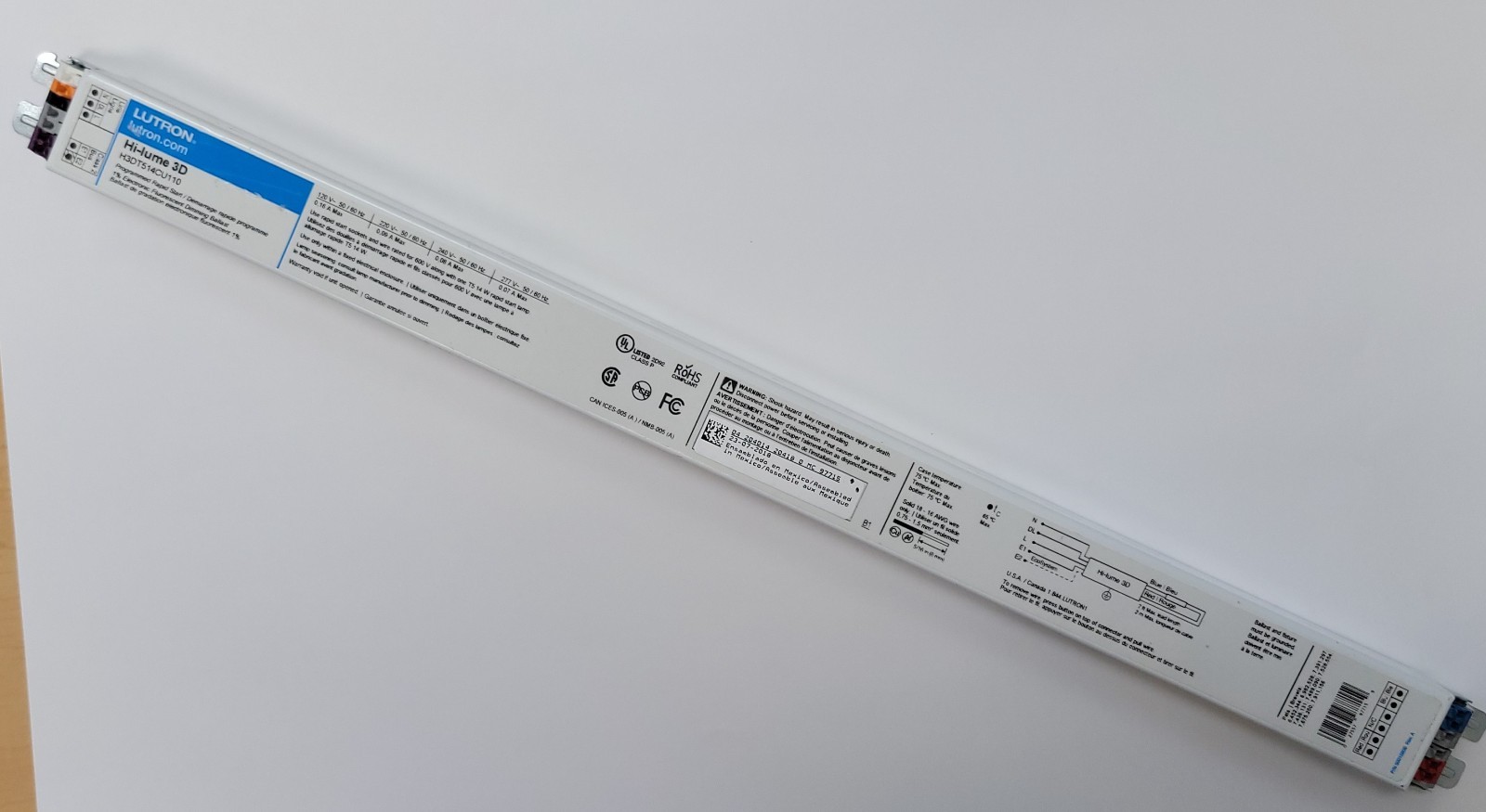 LUTRON H3DT514CU110 FLOURESCENT DIMMING BALLAST 1-LAMP T5 14W F14T5 120/277V