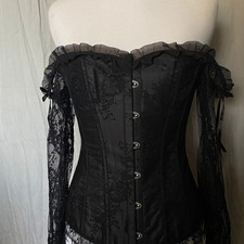 Lace Corset Set With Sleeve,