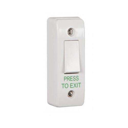 Securefast AEB8 Narrow Exit Button with Surface Box, Retractable Switch,Plastic