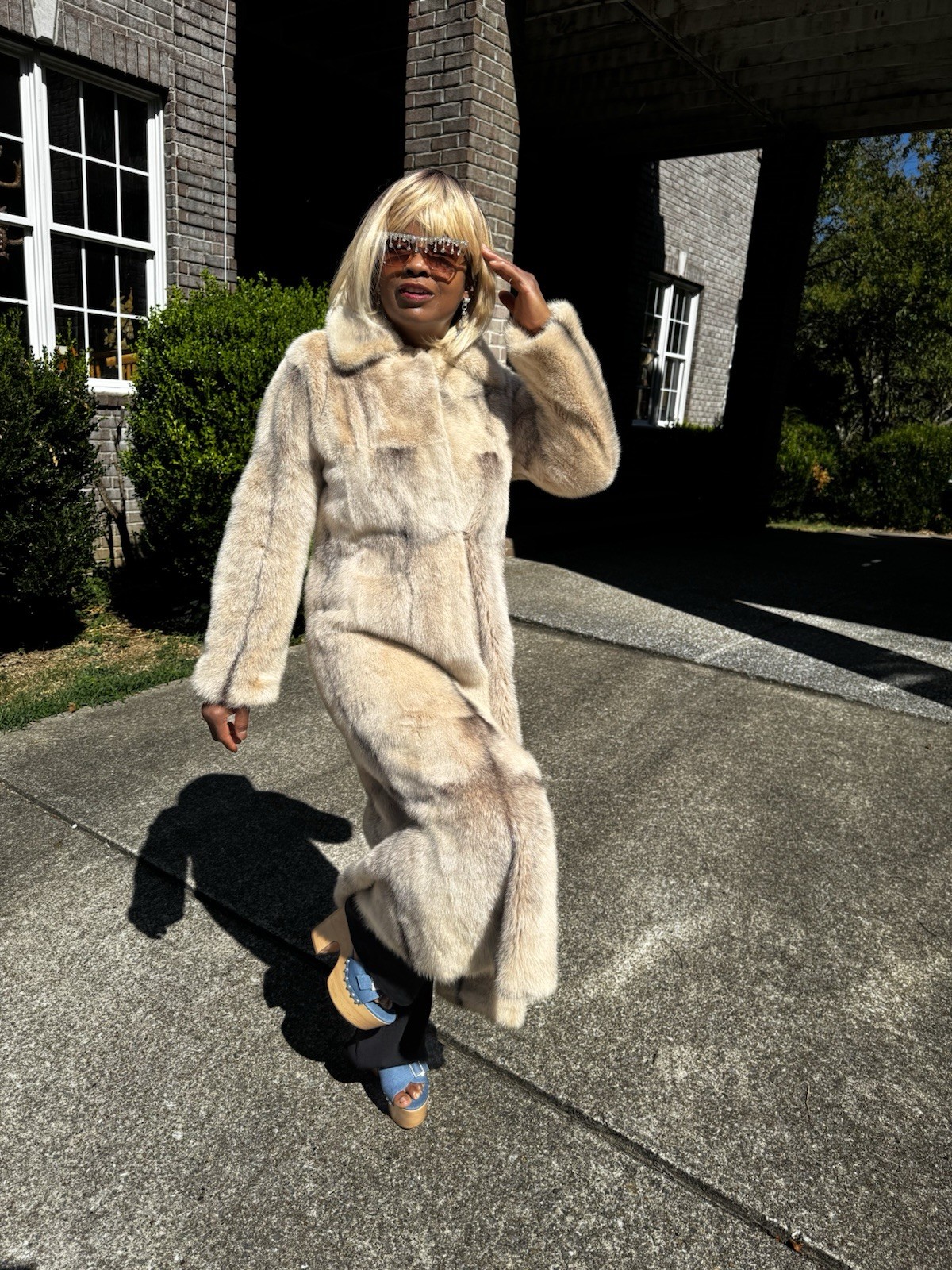 Very Rare natural mutation soft sable brownish cream Mink Fur Coat Jacket  S image 4