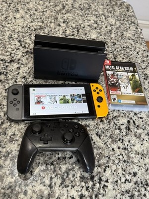 Nintendo Switch with Gray & Neon Orange Joy-Cons(HAC-001-01) & Pro