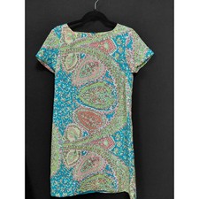 NWT Talbots Petites Silk Paisley Dress Multicolor Knee Length Size 6P