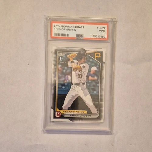 Bowman 2024 #BD22 Konnor Griffin Rookie Pittsburgh Pirates PSA 9 Baseball Card