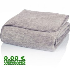 Glart U1GM Kuscheldecke Baumwolle, Grau-Meliert, 130x170cm Sofadecke weich
