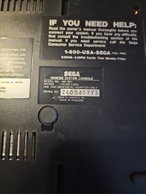 Sega Genesis Model 2 MK-1631 Console Only - Tested Working 16-Bit Retro Gaming