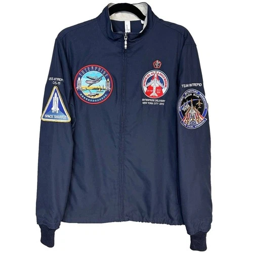 Men’s Navy USS Intrepid Cruise Jacket and Insignia Patch NASA Space Large - product listing photo