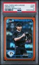 2024 TOPPS NPB CHROME ORANGE REFRACTOR #142 HIROMI ITOH 13/25 PSA 9
