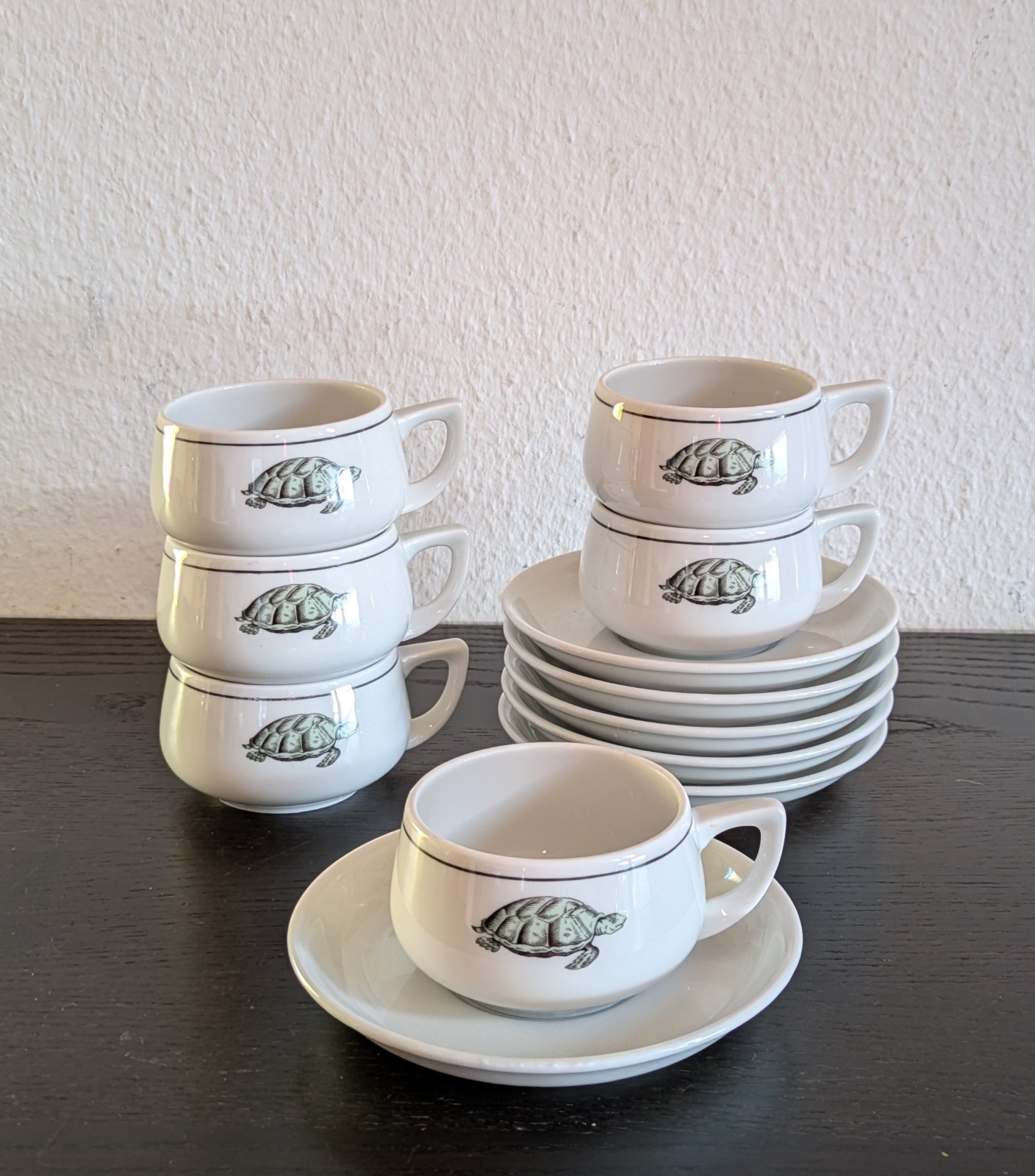 6 Mokka/Espresso Tassen VINTAGE Bauscher Weiden - unbenutzt