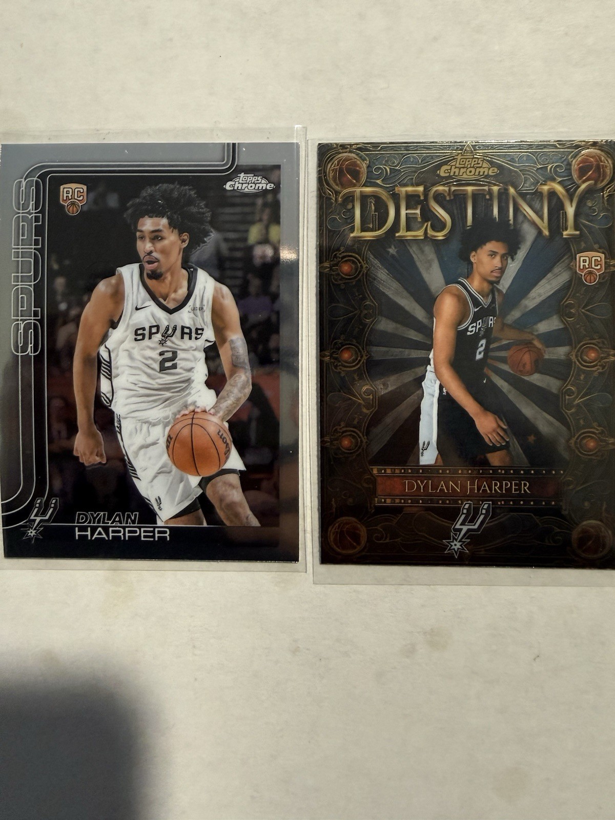 2025-26 topps chrome Dylan Harper RC Destiny And Base RC