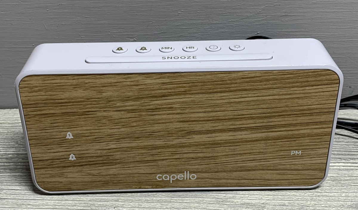 Capello Big Time Clock CA 35 LED Digital Alarm Clock Wood Grain Display