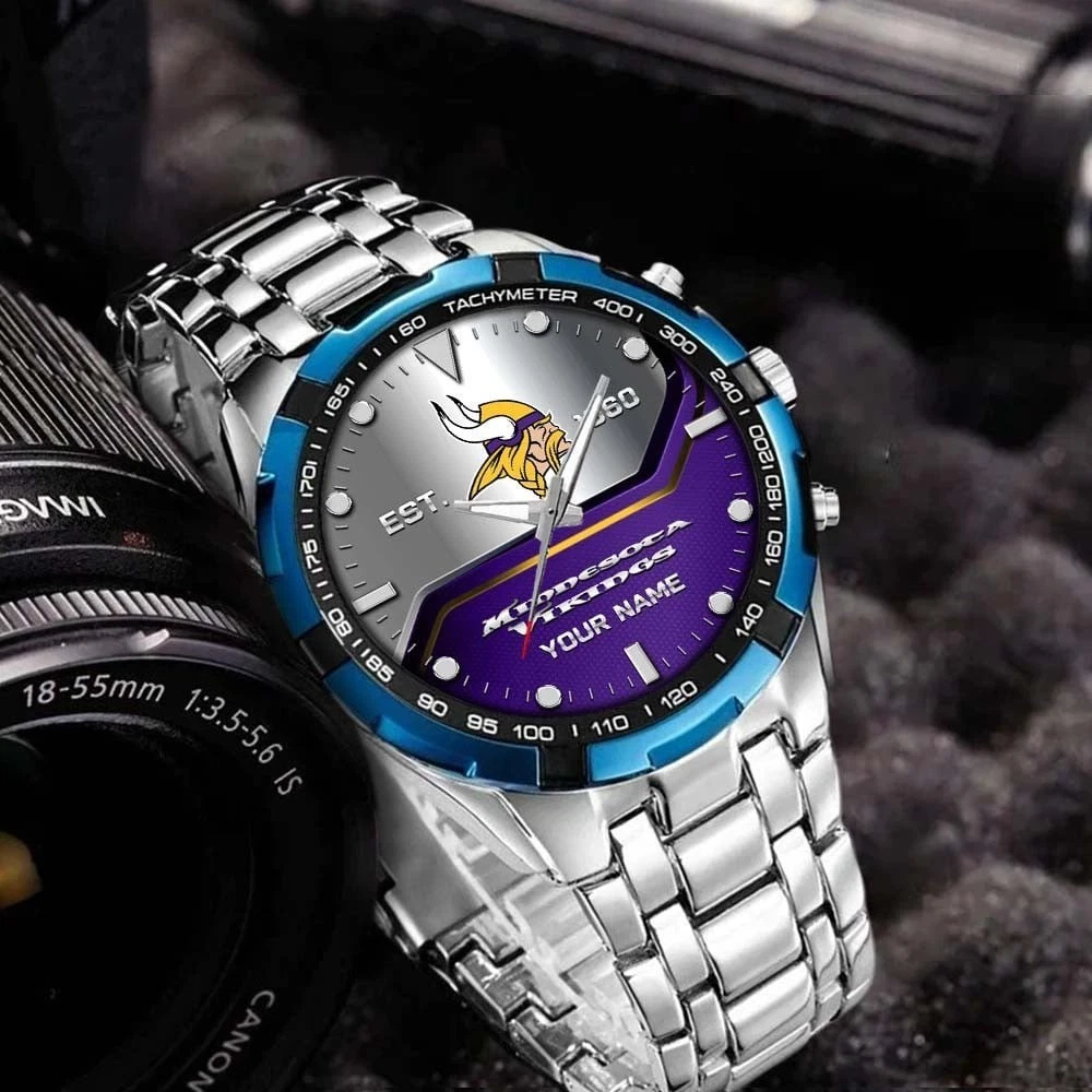 Personalized Minnesota Football Vikingss Team Alloy Men Quartz Watch Gift