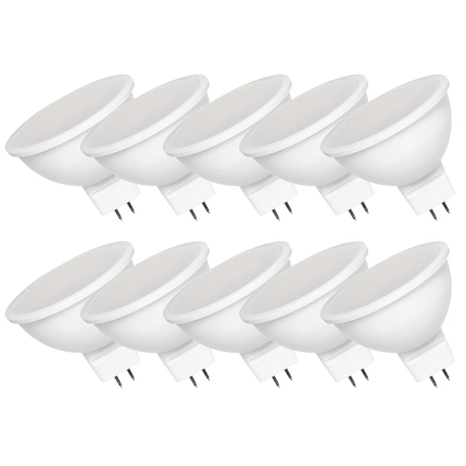 10 x Spectrum LED MR16 Reflektor 6W = 48W GU5,3 12V 500lm Tageslicht 6000K 110°