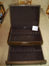 PACIFIC SILVERCLOTH ANTI-TARNISH FLATWARE HOLDER STORAGE BOX CHEST WITH DRAWER