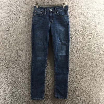 Levis 511 Ankle Jeans Mens 29x32 (actual 30x30) Blue Denim Button Front Mid Rise
