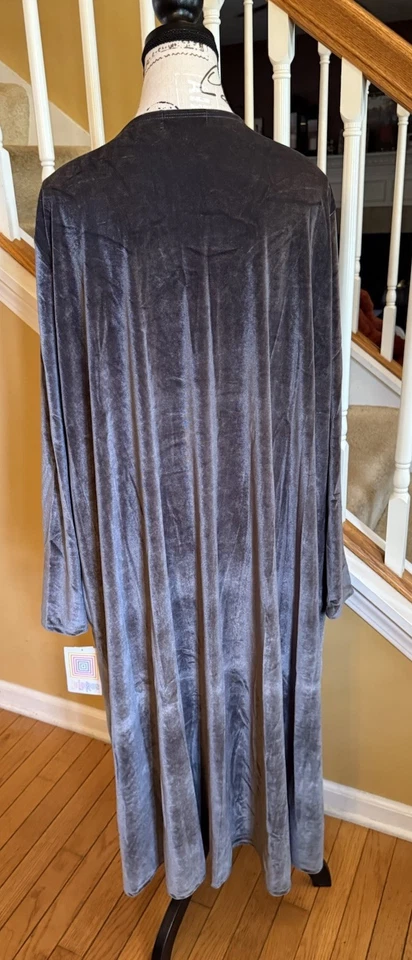 Cárdigan para mujer LuLaRoe nuevo con etiquetas Sarah Duster XL gris carbón liso terciopelo NUEVO Foto 3 de 4