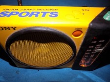 Sony Sports AM/FM ICF-S75W 2 Band Radio Speaker Portable Radio 3 AA Fast ship