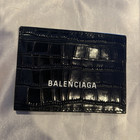 Balenciaga Black Crocodile Pattern Logo Card Wallet Credit Card Holder Women — photo 1