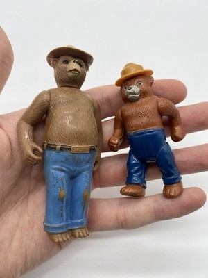 Vintage Smokey Bear Figure Lot Tonka Gabriel