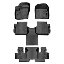 SMARTLINER Floor Mats 3 Row Liner Set 2014-2021 Transit Connect (Bucket Seats)